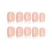 Foccna Square Press On Nails - Medium Pearl White Acrylic French Nail Set - 24 Glossy Artificial Nails for Women & Girls - Buy Online on GoSupps.com