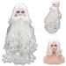 Phopurtall Christmas Gift Wig and Beard Synthetic Hair Short Cosplay Wigs Beard 75cm - Buy Online on GoSupps.com
