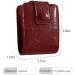 Elegant Wine Red Leather Makeup Lipstick Case with Mirror - Travel Cosmetic Pouch for Lipstick | Fits Major Brands - Buy Online on GoSupps.com