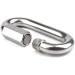 Buxiugk 6-Piece Heavy Duty Stainless Steel Carabiner Quick Links | M4/0.16 D-Shape Screw Locking Clips for Camping & Climbing - Buy Online on GoSupps.com