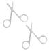 2 Pack - 3.5" Safety Nose Mustache Facial Hair Scissors for Trimming Eyebrows Eyelashes Nose Mustache Beard Facial and Ear Hair