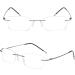 Koosufa Titan Borderless Reading Glasses | Blue Light Filter | Ultra-Light Frameless | Anti-Fatigue | Strengths 0.0 to 4.0 | Unisex Workplace Glasses - Buy Online on GoSupps.com