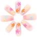 Coffin False Nails Long Fake Nails French Flowers Press on Nails Ballerina Acrylic Stick on Nails 24pcs for Women and Girls (Color : PINK Size : D) - Buy Online on GoSupps.com