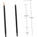 DRESSOOS 100pcs Makeup Gadgets White Wand Applicator Eyeliner Liquid Eyeliner Brush Makeup Stick Soft Head 15cmX10cm Black - Buy Online on GoSupps.com