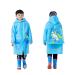 QTECLOR Kids Raincoat Jacket Girl Boy Age 6-13 Year Cartoon Rain Poncho with School Bag Cover Outdoor Camp Cycle