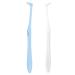 Ouligay 2Pcs Tuft Toothbrush Tufted Toothbrush End-tuft Tapered Toothbrushes Soft Trim Toothbrush Single Compact Interdental Toothbrush for Orthodontic Braces Detail Cleaning Blue White 2 Count (Pack of 1)