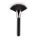 Soft Fan Brush Professional Blush Brush Small Make Up Powder Brushes for Face Highlighting Buffing and Blending (Black fan brush)