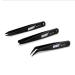 Professional tweezers SLANT & POINT precision tip ingrown hair tweezers for face hair women & men watch fixation electronics industry 3 pieces