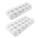 LABRIMP Food Serving Tray 2pcs Egg Tray Holder with Lid Drawer Organizer with Lid Egg Holer Storage Box Egg Carton Portable Grey 30X11CM
