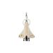 Minibling spaceship charm zipper pull space all ceramics 32mm - handmade fashion jewelry i chain pendant silver -plated - beggar pendant beggar bracelet - trailer for bracelet