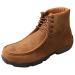 Twisted X Men's Moc Toe Boots, 6-Inch Leather Driving Moc and Work Boots for Men with Alloy Safety Toe, Anti-Slip Outsole, Washable Footbed, and Composite Insole 7 Distressed Saddle