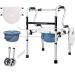 Wheelchair Medical Rehab for Seniors Old People Lightweight Aluminum Rollator Adjustable Rolling Walker with Seat for Elderly Disabled Interesting 2