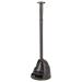 mDesign Plastic Toilet Plunger with Storage Holder Cover Set, Compact Discreet Freestanding Caddy for Bathroom, Powder Room, Modern Design - Heavy Duty - Hyde Collection - Bronze