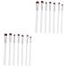 Baluue 14 Pcs Eye Shadow Brush Set Girl Eyeshadow Brush Portable Brush Makeup Eyeshadow Wooden Handle White