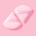 Pink Triangle Powder Puffs Set - 2 Pieces & Clear Reusable Pouch | Beauty Creations - International Shipping Available - Buy Online on GoSupps.com