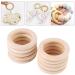 50 Unfinished Natural Wood Rings - 50mm DIY Craft Accessories for Jewelry Bracelets & Garlands - Buy Online on GoSupps.com