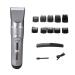 Household Electric Hair Clipper Electric Hair Clipper LCD Digital Display Shaver Pusher 18cm Gray