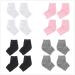 Minkissy toe socks 8 pairs silicone heel protection gel moisturizing heel socks heel spur foot care for broken heel and plantar sock shoes