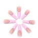 Coffin False Nails Long Fake Nails Pink Crystal Ballerina Acrylic Press on Nails Full Cover Stick on Nails 24pcs for Women and Girls 1 count (Pack of 1) Pink - Buy Online on GoSupps.com