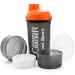 Anabol cracker protein/protein/diet shaker 600+350ml scale for whey and bcaa shakes with tablets box divided capsule box and powder compartment