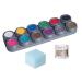 Grehge ke up Theater make-up Children's make-up 12 colours palette A sponge glitter set