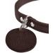 HUNTER AALBORG Dark Brown Leather Dog Collar - Simple Robust & Comfortable - Size 60 (L) - Ideal for International Shipping - Buy Online on GoSupps.com