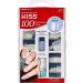 KISS 200 Full-Cover Manicure Kit Medium Length Active Square Fake Nails Longer Lasting 10 Sizes with Maximum Speed Nail Glue 101 Count (Pack of 1)