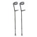Adult Crutches Height Adjustable Aluminum Canes with Swivel Closure Cuff Folding Walking Sticks