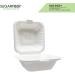 Harvest Pack Gourmet Showcase 50 Count White Compostable Square Hinged Container - Eco-Friendly Plant Fiber Clamshell Takeout Box (6x6) - Buy Online on GoSupps.com