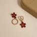 Fashion Earrings Asymmetric Acrylic Flowers Temperament Earrings Colors Red and Brown Sweet Gentle Lovely Party Banquet Jewelry Dainty Earrings Fashion Accessories - Buy Online on GoSupps.com