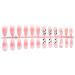 24Pcs/Set Press On Nails Ice transparent and fresh pink black and white alternating pure white Butterfly long fake nails False Nails Acrylic Fake Nails Full Cover Press on nails for Women and Girls - Buy Online on GoSupps.com