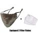 Yimidear Adult Bling Mouth Protection Mask - Reusable Washable Dust Mask with 2 Active Coal Filters for Running & Cycling - Gold Sequin Design - Buy Online on GoSupps.com