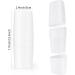 2 Pack Waenerec Travel Toothbrush Case - Portable 3-in-1 Holder for Toothbrush, Toothpaste, and Wash Cup - Ideal for Travel, School, Camping - White - Buy Online on GoSupps.com