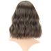 FAELBATY Short Bob Brown Wig with Air Bangs for Women - Curly Wavy Synthetic Cosplay Costume Wig in Natural Black/Dark Brown - 12 Inch - Buy Online on GoSupps.com