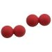 Solustrie 2st Self massage Erdnuss-Yoga roll Double massage Foot sole massage roller foot massage massage ball peanut ball peanut ball Whole body massage ball yoga ball fitness red