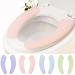 4 Set Bathroom Warmer Toilet Seat Cover Pads Washable and Reusable Cushion