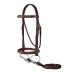 Dover Saddlery Crown Hunter Bridle, Oakbark Horse-F/S Oakbark