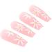 Coffin False Nails Long Fake Nails French Flowers Press on Nails Ballerina Acrylic Stick on Nails 24pcs for Women and Girls (Color : PINK Size : B) - Buy Online on GoSupps.com