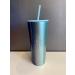 Starbucks Stainless Steel 24-Ounce Double Walled Cold Cup Tumbler Lid 2020 Baby Blue Silver