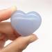 Saturey 1 Pack Natural Large Blue Chalcedony Heart Crystal Gem Meditation Treatment Suitable for Home - Buy Online on GoSupps.com