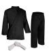 TMA NEW White Karate Uniform, Gi 6.5 oz Adult Kids w/White belt Tae Kwon Do Black 00