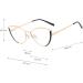 Kachawoo Anti Blue Light Glasses for Women - Cat Eye Optical Half Frame Eyeglasses in White Gold Metal - Buy Online on GoSupps.com