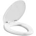 WSSROGY Elongated Toilet Seat with Lid - Quiet Close, Slow Close Seat and Cover - Fits Standard Elongated Toilets - White - Buy Online on GoSupps.com