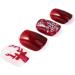 Vatocu Christmas Red False Nails - Snowflake, Elk, Snowman Design | Short Press on Acrylic Stick on Nails for Women (24pcs) - Buy Online on GoSupps.com