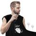 The Neat Guy Beard Bib Apron for Men - Bib for Mess-Free Shaving, What You Need for a Good Clean Shave, Beard Hair Catcher for Men Shaving & Trimming,Grooming Cape Apron, Holiday Gift for Him - Black Single Bib - Black