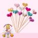 50 PCS Glitter Heart Cupcake Toppers Little Star Cupcake Toppers Wedding Engagement Shower Birthday Party Colorful Cake Decorations Supplies - Buy Online on GoSupps.com