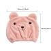 Soft Absorbent Dry Hair Cap | Cute Cartoon Bear Microfiber Towel for Kids & Adults | Quick Drying Pink Head Wrap - Buy Online on GoSupps.com