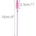 GCQQ 50Pcs Crystal Pink Disposable Eyelash Wands - Perfect for Lash Extensions & Eyebrow Grooming - Buy Online on GoSupps.com