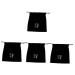HAPINARY 4 Pcs Hair Dryer Storage Bag Hair Dryer Travel Case Hotel Hair Dryer Hair Tools Bag Black Flannel