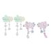 Lurrose 2 Pairs Vintage Crystal Tassel Hair Clips Chinese Ancient Style Hairpins Flower Alligator Clips Hanfu Hair Accessories Bride Wedding Headdress for Women Girls